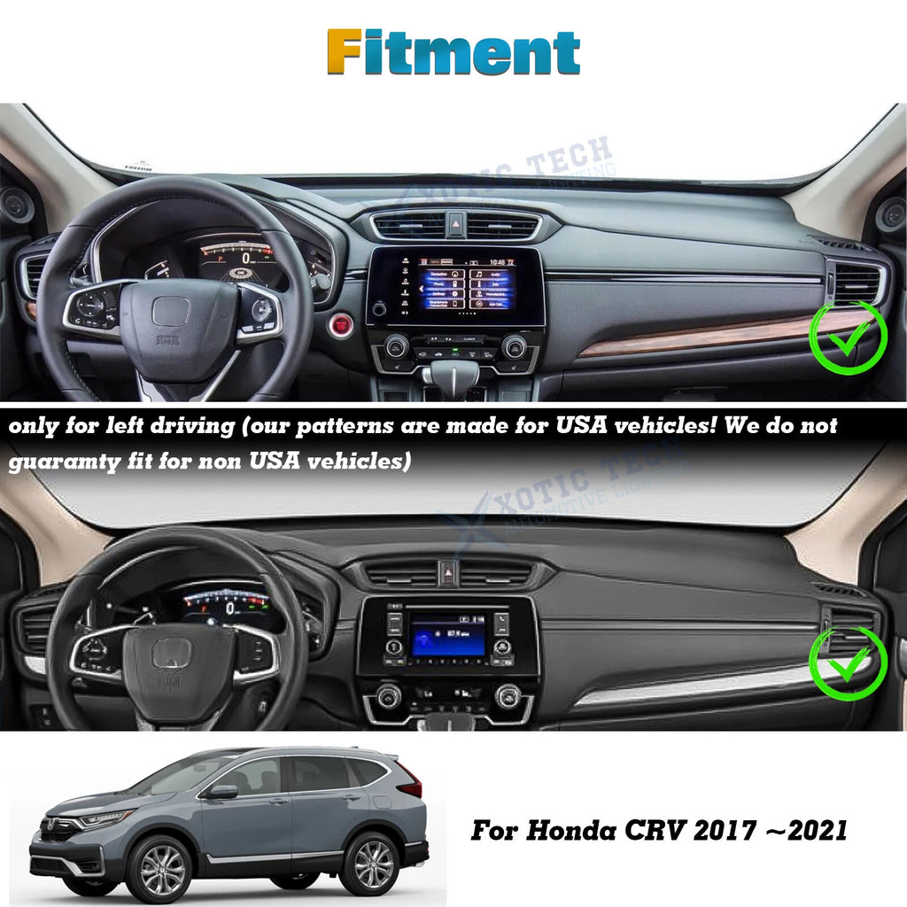 Dashboard Dash Mat Non-Slip Sun Cover Pad Carpet for Honda CR-V (2017-2022)