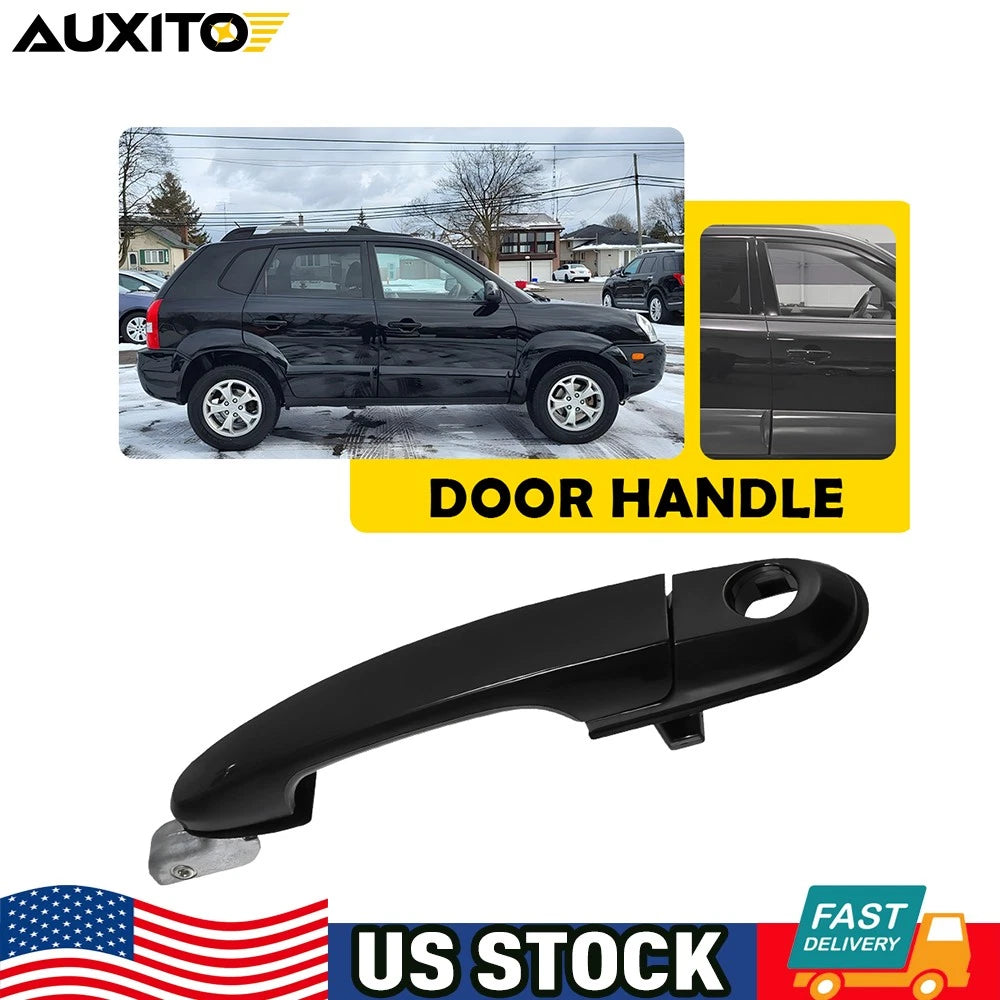 Exterior Door Handle for Hyundai Tucson (2005–2009) Front Passenger Side Black