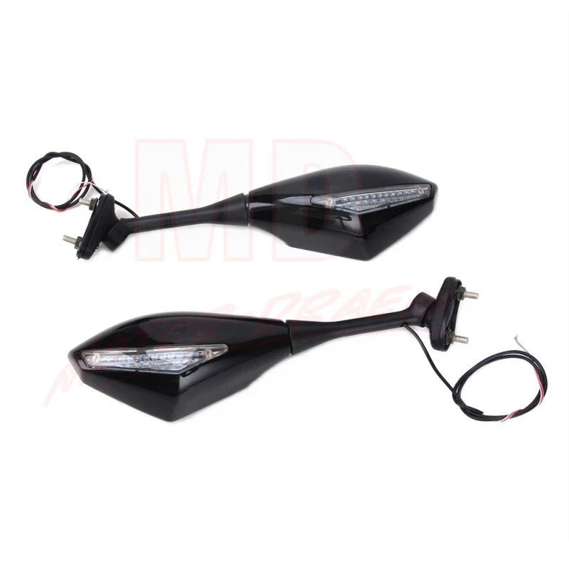LED Integrated Turn Signal Mirror for Suzuki GSXR 600 750 1000 Honda CBR600 1000