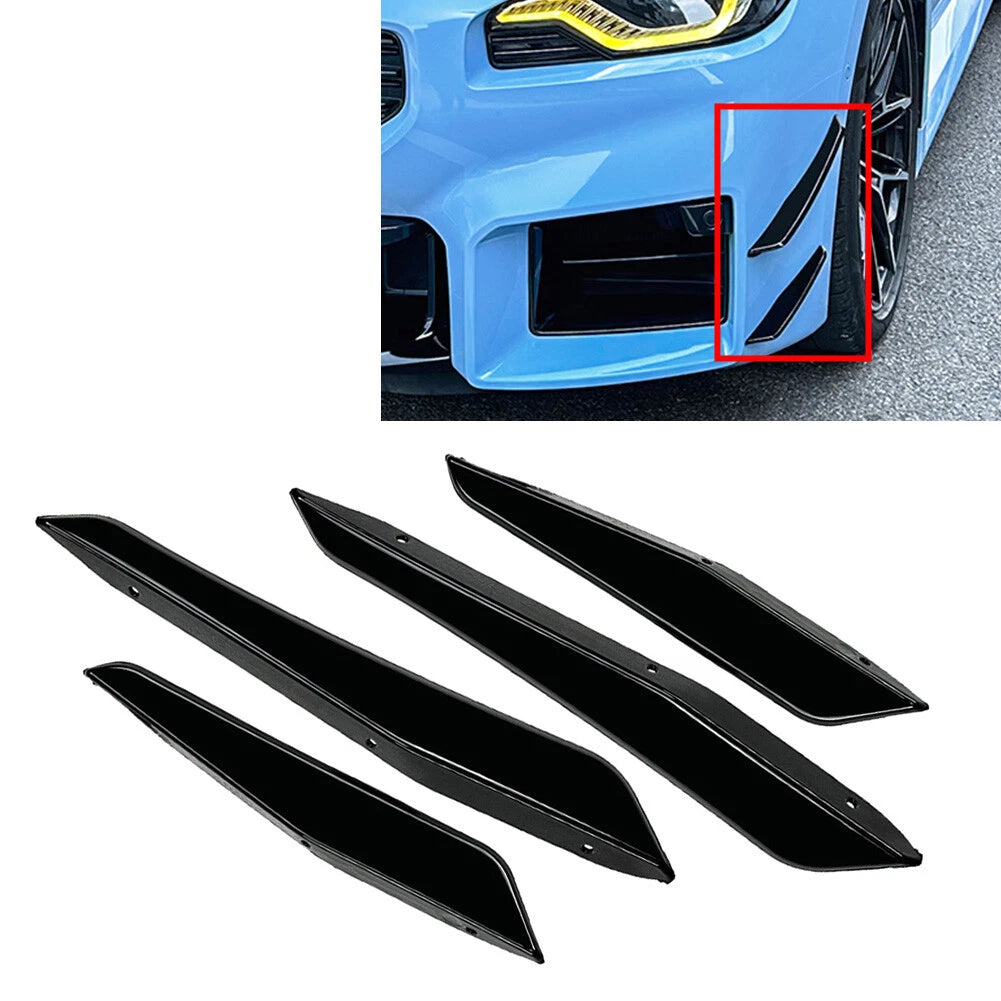 Front Bumper Splitter Side Skirt Spoiler for BMW M2 G87 (2023–2024) Glossy Black
