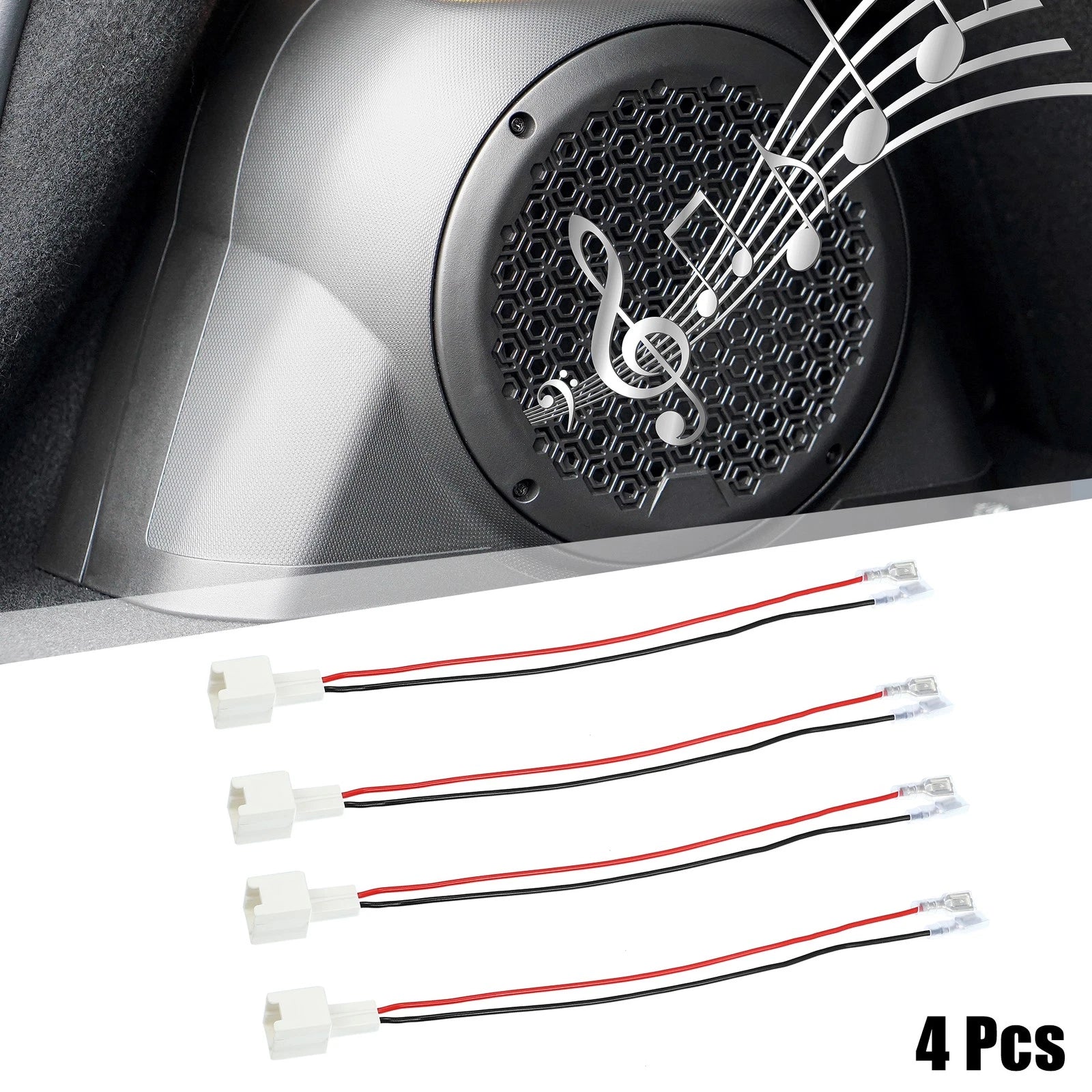 Set of 4 Car Speaker Connector Wire Harness Adapters for Nissan Infiniti