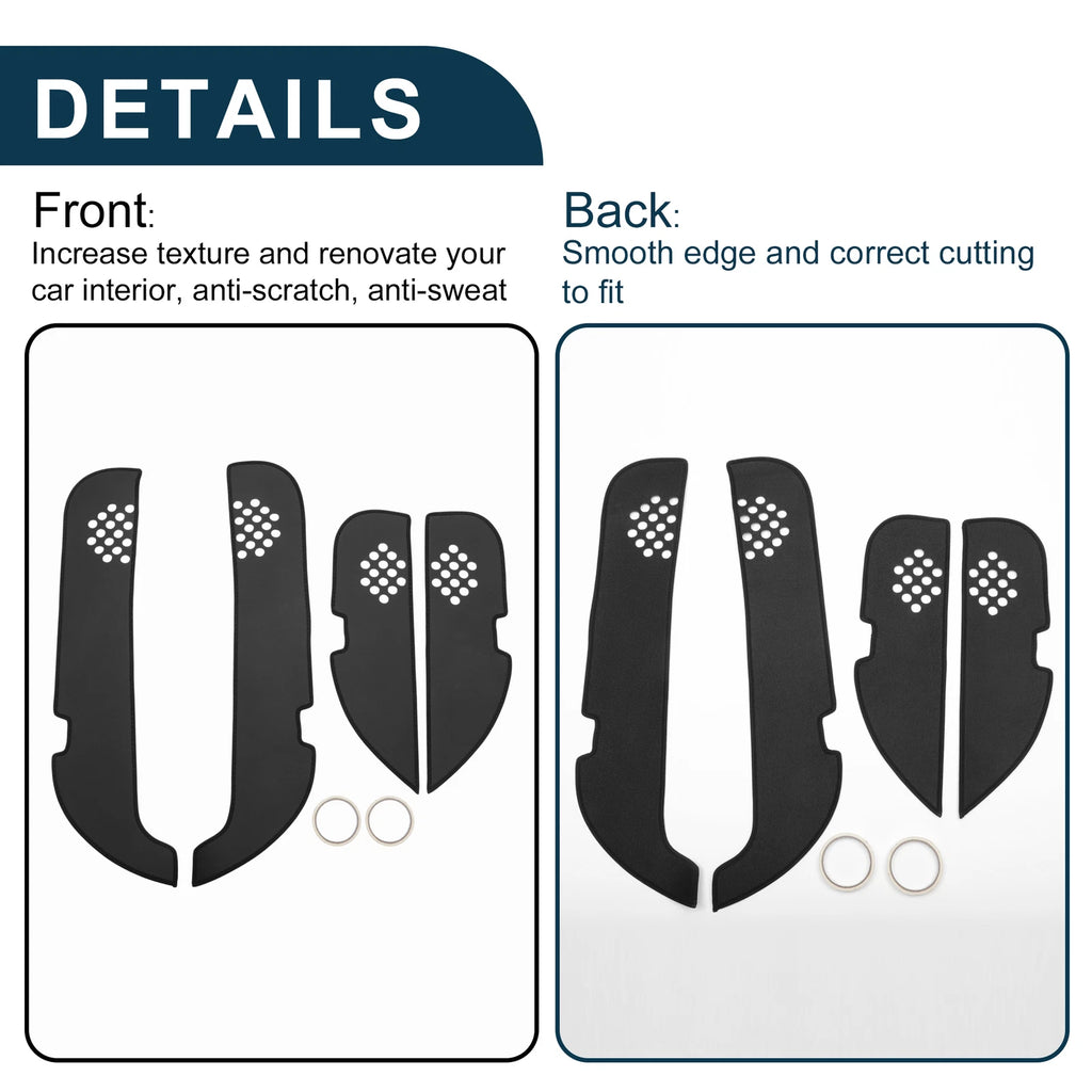 Set of 1 Car Door Leather Anti Kick Pad Sticker for Mercedes-Benz GL350 (2017)