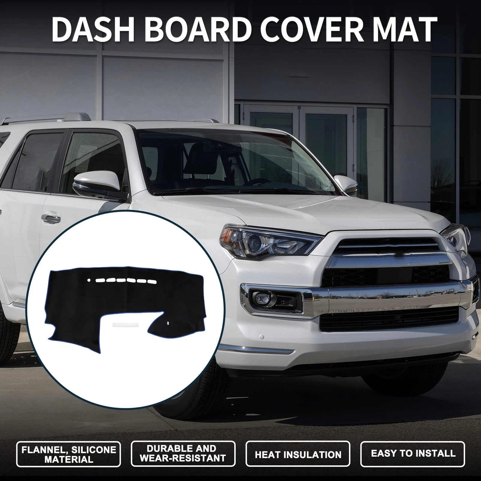 Dashboard Cover Mat for Mazda Premacy (2007–2016) Black Blue