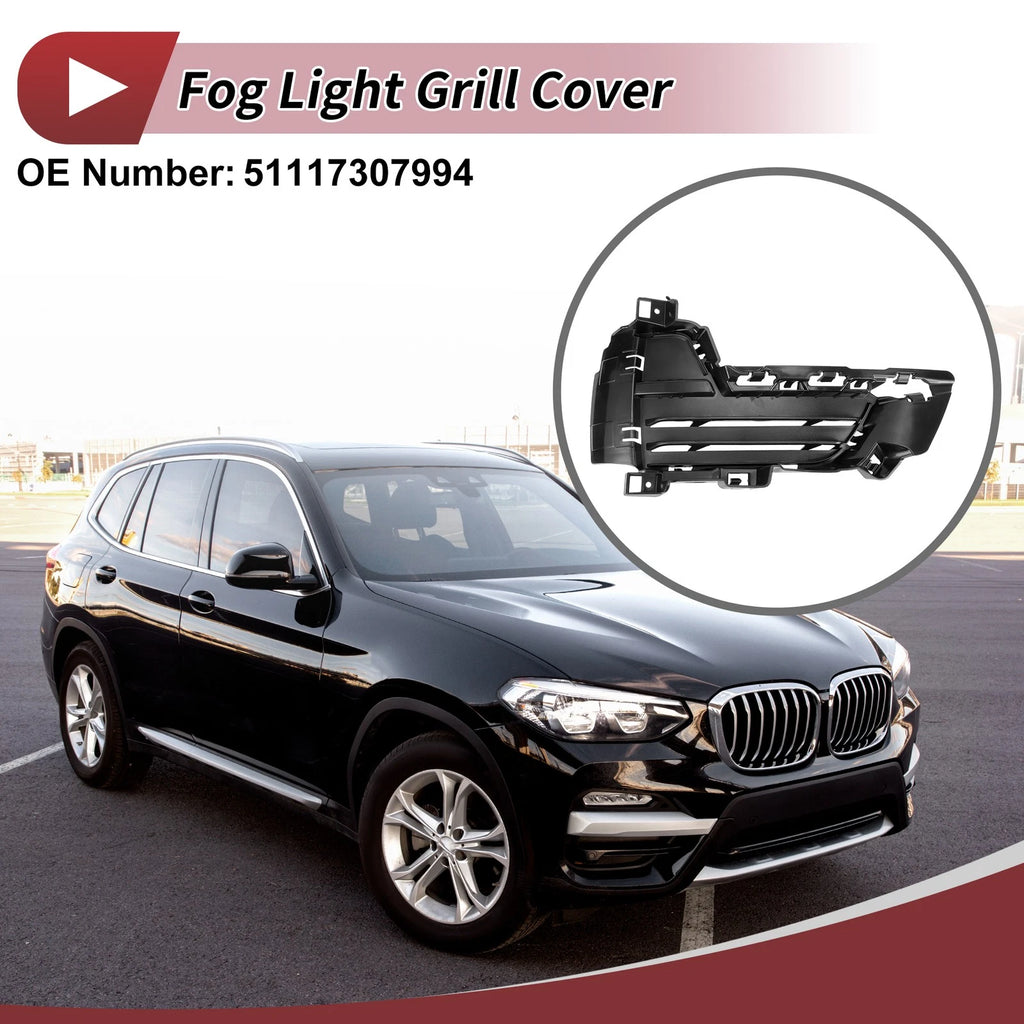 1 Pc Fog Light Grill for BMW X5 (2014–2018) No. 51117307994 Black