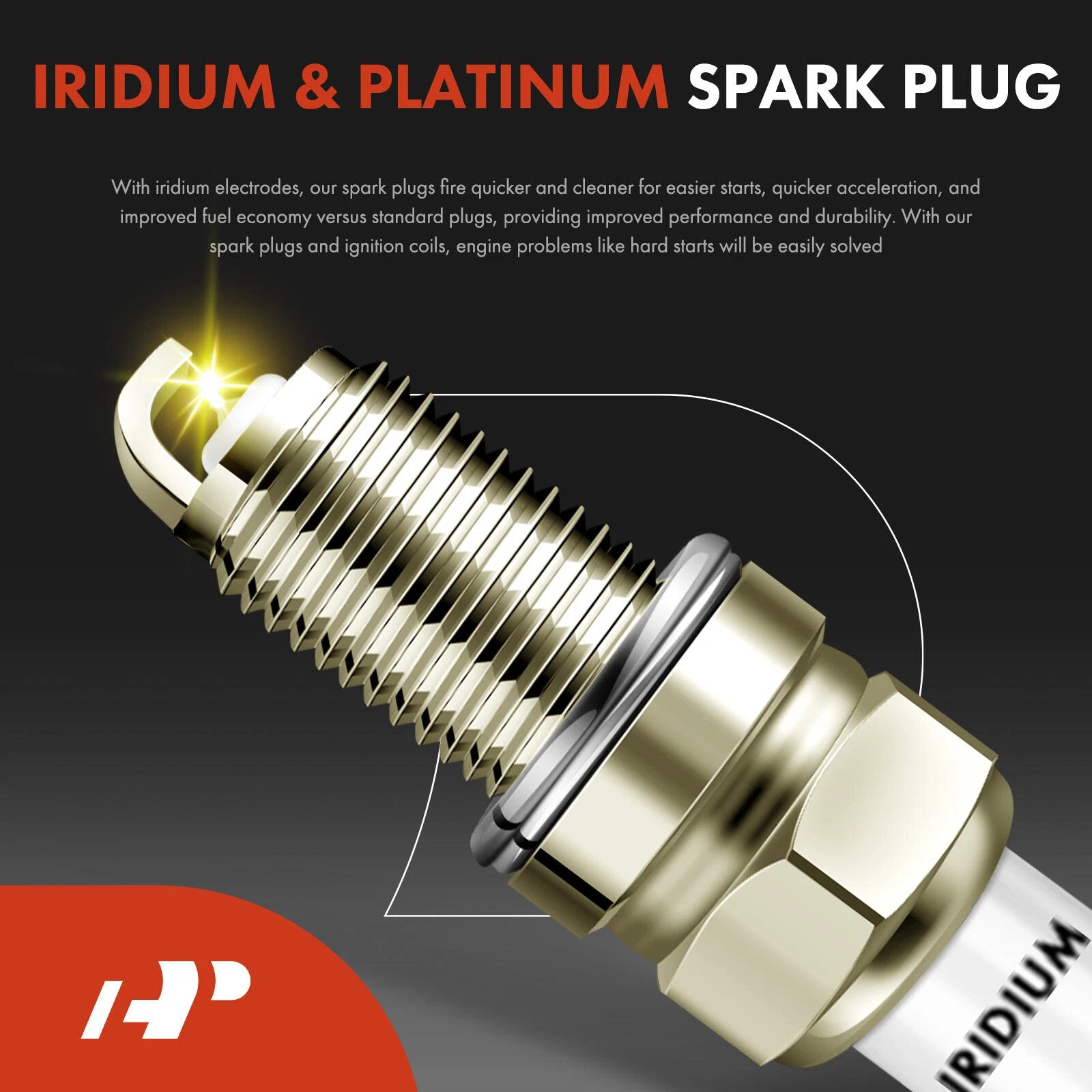 2X Ignition Coil & 4X Iridium Spark Plug for Kia Sephia (1998-2001)