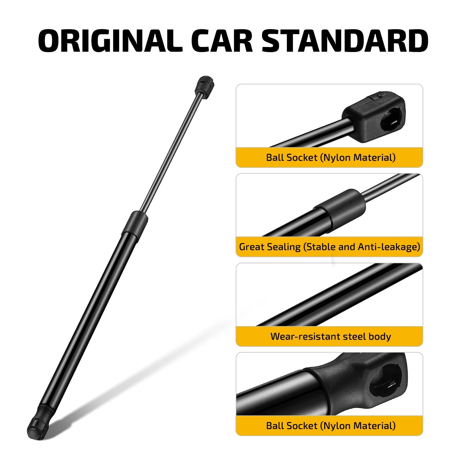 Set of 2 Gas Struts for Pickup Cap Canopy Toolbox Lid (20 Inch, 50 lb)