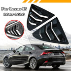 Gloss Black Rear Louver Vent Shade Shutter Cover for Lexus IS300 (2013–20)