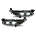 Set of 2 Front Fog Lights Black LED for Chrysler 300 (2015-2024)