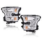 Set of 2 Headlights for Ford F150 (2015–2017)