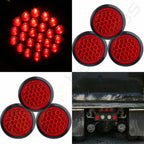 Set of 6 LED Side Marker Tail Lights for Trailer (24V)