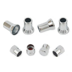 Valve Stem Hex Cap+Sleeve Cover Chrome Car Truck Tire Wheel Tyre