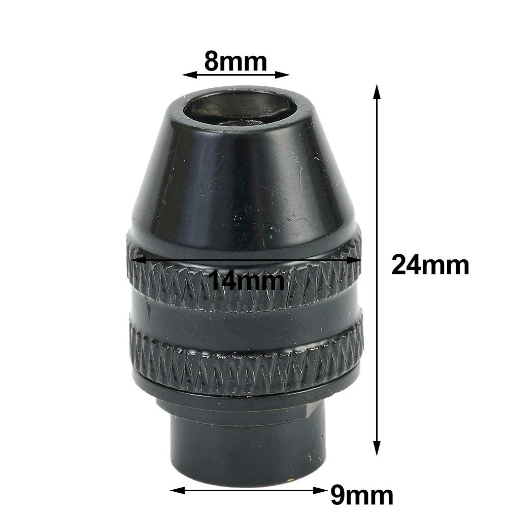 Adapter for Rotary Accessories Tool 7MM (1X 0.4-3.2mm) Black Replacement