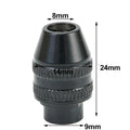 Adapter for Rotary Accessories Tool 7MM (1X 0.4-3.2mm) Black Replacement