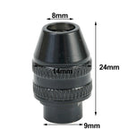 Adapter for Rotary Accessories Tool 7MM (1X 0.4-3.2mm) Black Replacement