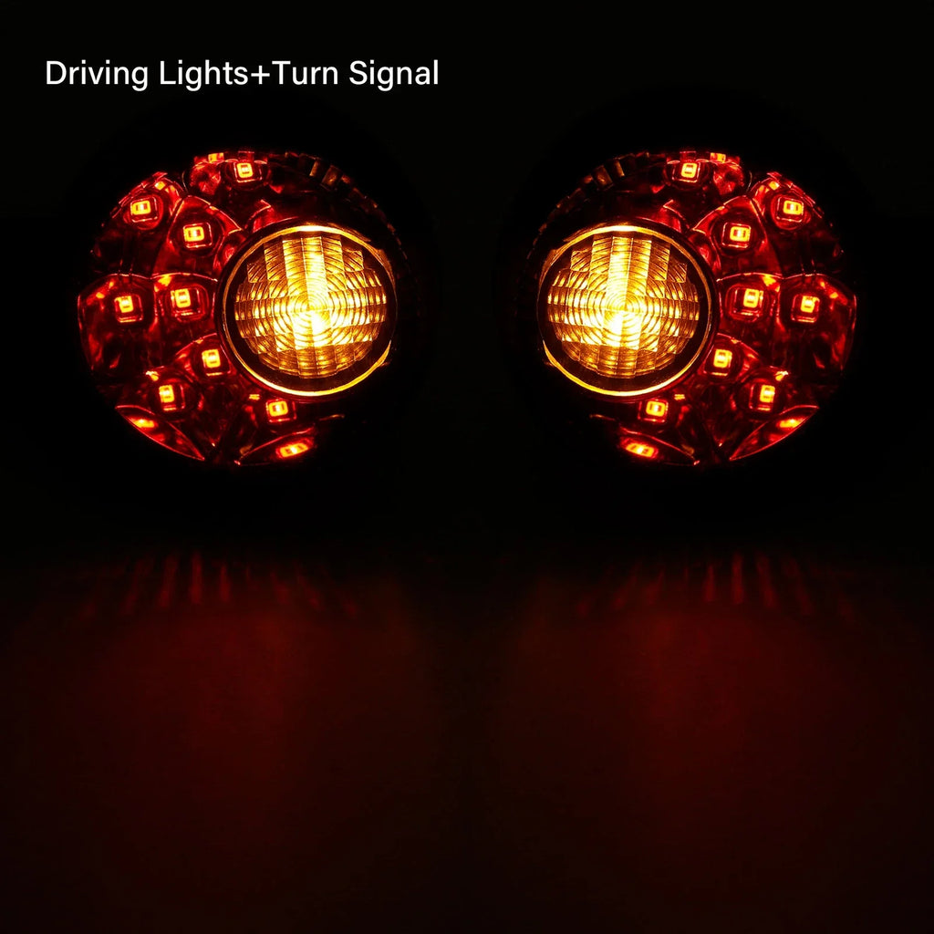 LED Rear Turn Signal Lights Smoke for Harley Sportster XL 883 1200 (1992-2022)