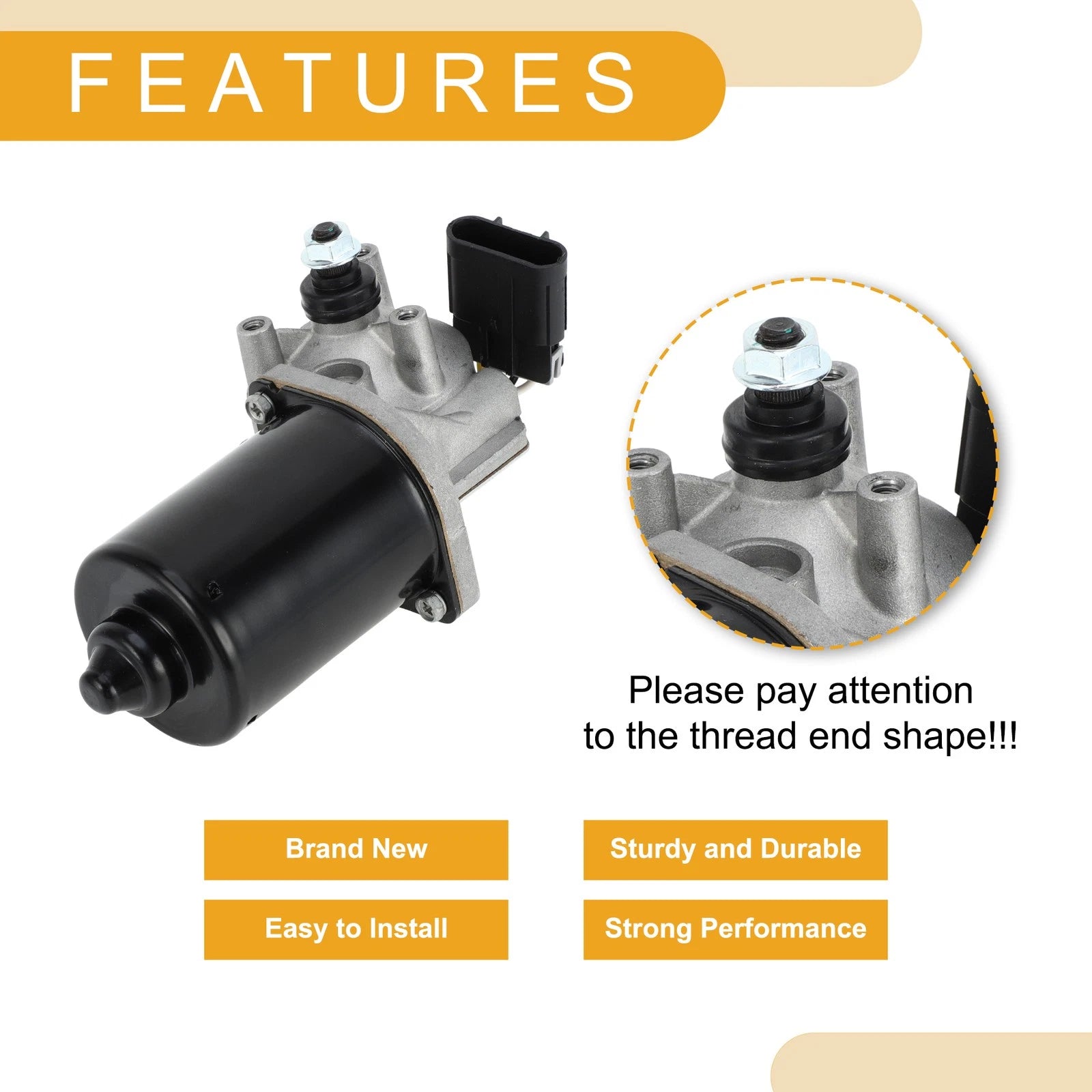 Front Windshield Wiper Motor for Dodge Ram 1500 (2009–2010) No. 55372141AB