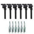 Set of 6 Ignition Coils & NGK V-Power Spark Plugs for Escape Tribute (2001–2006)