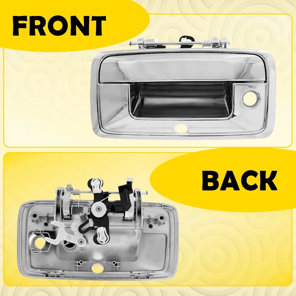 Tailgate Handle for Chevrolet Silverado 1500 (2014-2015) Chrome with Camera Hole