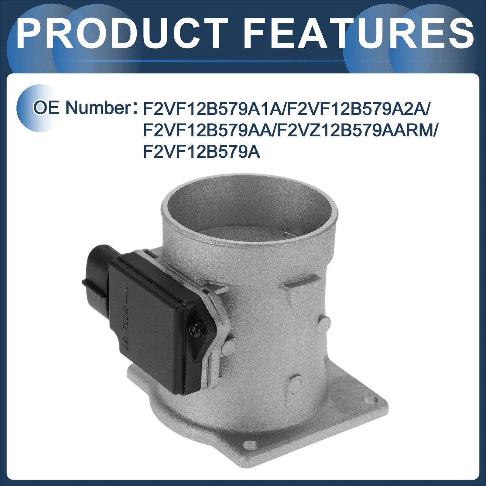 Mass Air Flow Sensor Assembly No.F2VF12B579A1A for Ford Transit Custom (2013–2023)