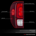Left LED Taillight for Honda Ridgeline (2017–2019) OE Style Chrome Housing
