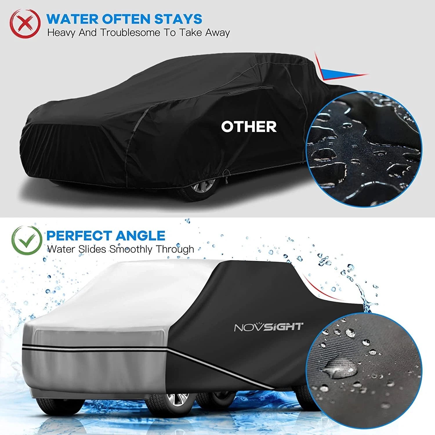 Truck Car Cover for Universal Fit (up to 210", Waterproof, Scratch-Proof)
