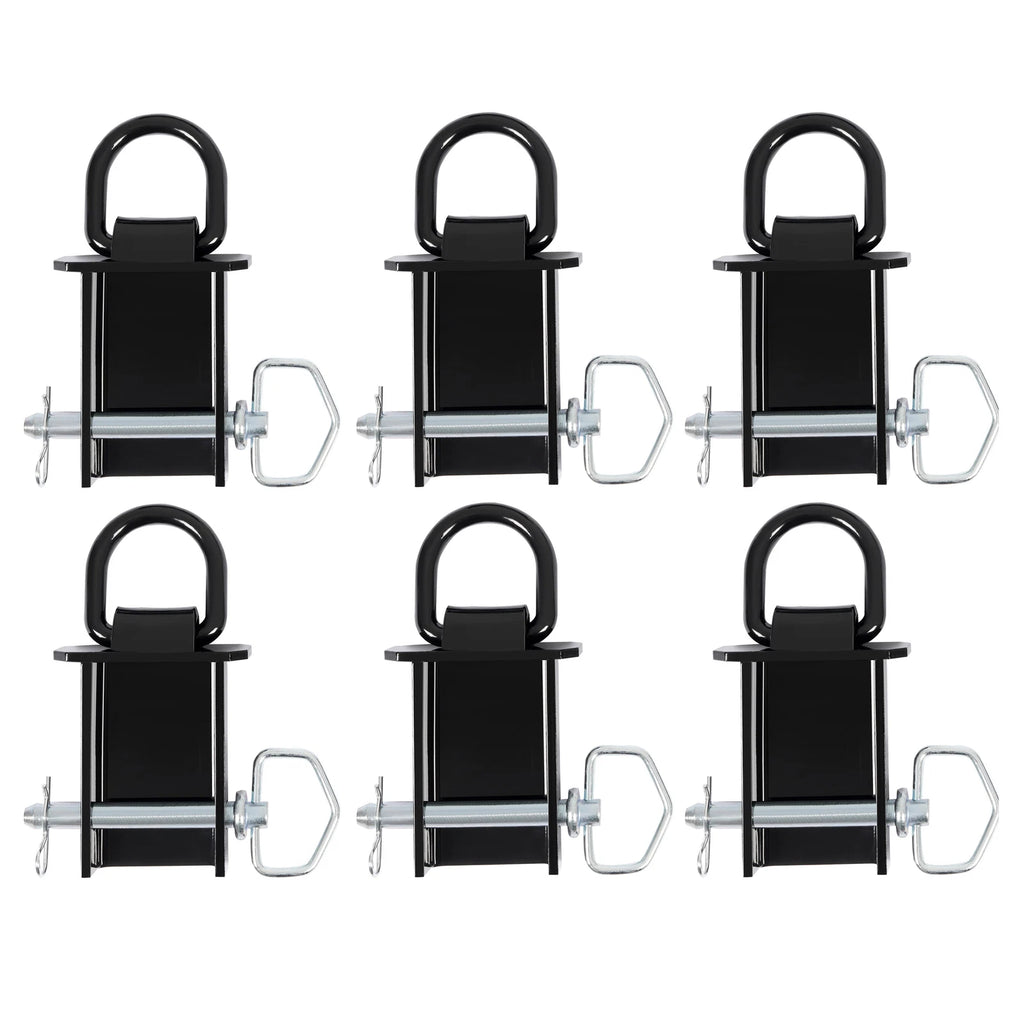 6 Pack Stake Pocket D-Ring Tie Downs for Flatbed Trucks and Trailers