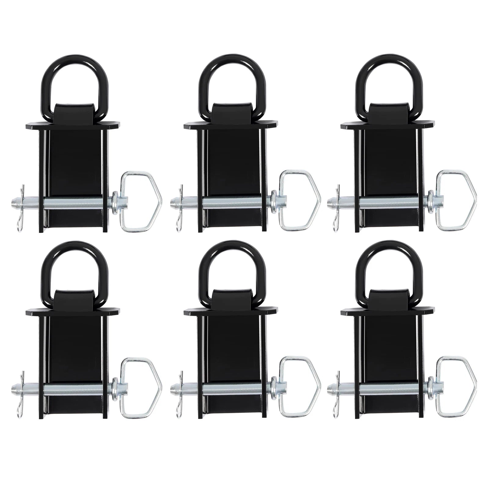 6 Pack Stake Pocket D-Ring Tie Downs for Flatbed Trucks and Trailers