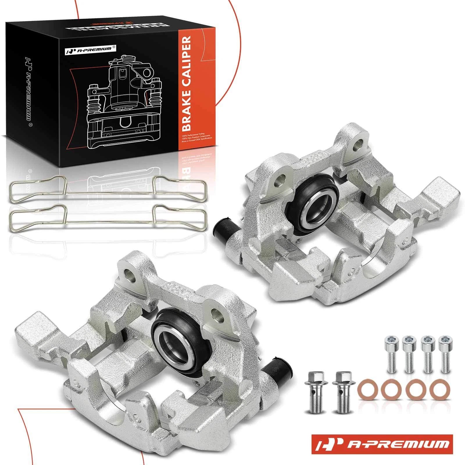 Set of 2 Rear Brake Calipers with Bracket for Mercedes GLK250 GLK350 (2013–2015)