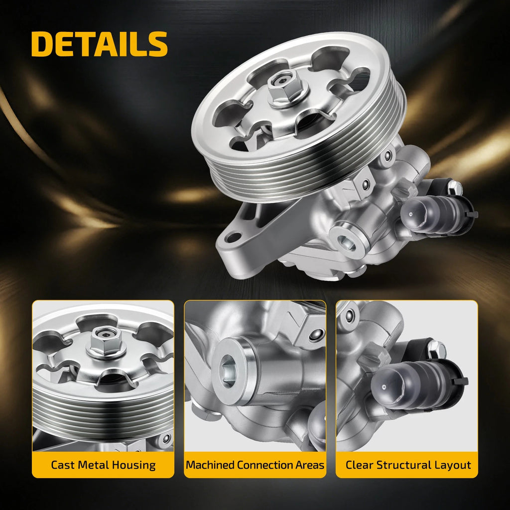 Power Steering Pump w/ Pulley for Honda Accord (2006–2007) & CR-V (2005–2011)