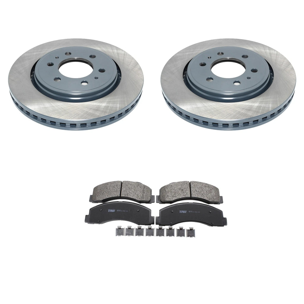 Front Rotors & TRW Pro Semi-Metallic Pad Kit for Ford Expedition F-150 Navigator (1997–2023)