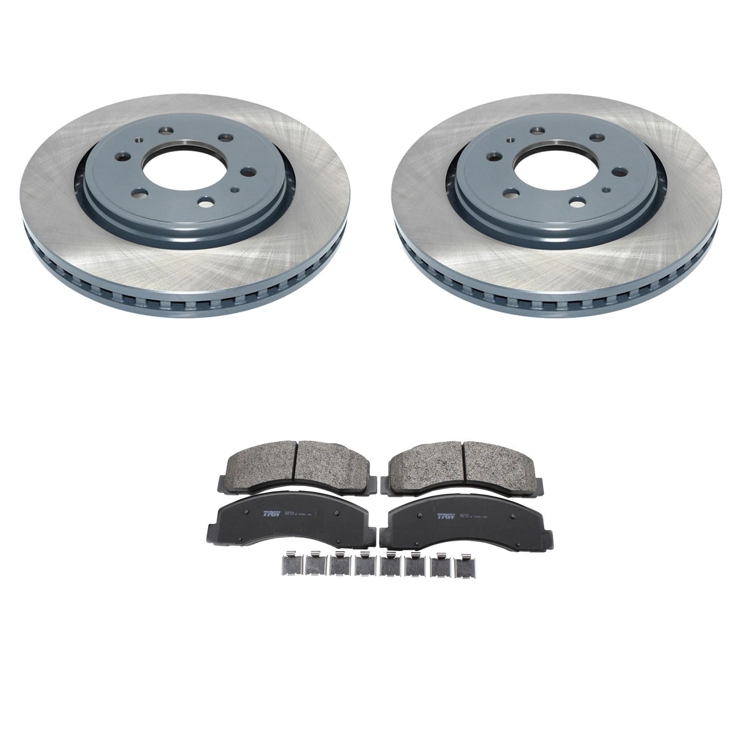 Front Rotors & TRW Pro Semi-Metallic Pad Kit for Ford Expedition F-150 Navigator (1997–2023)