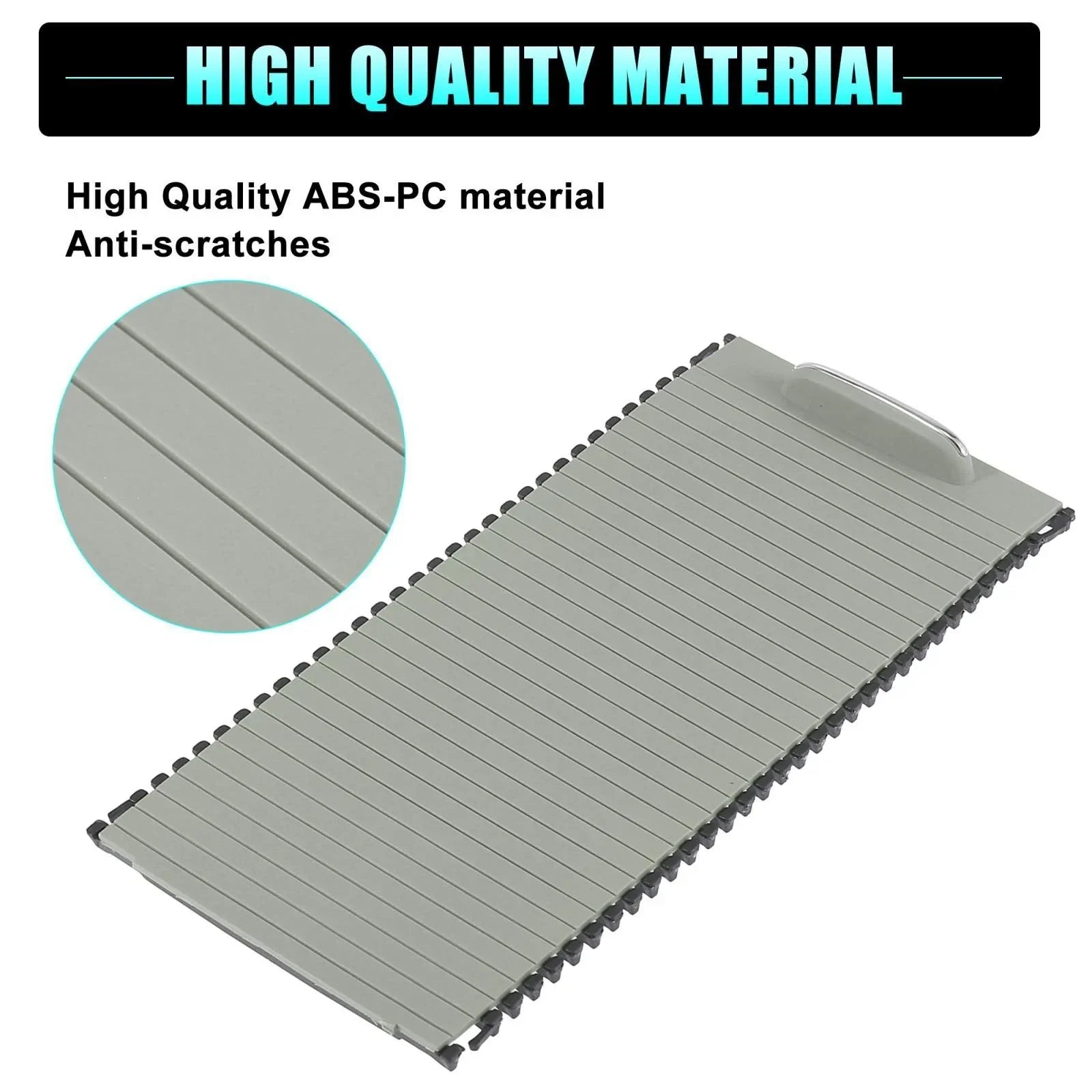 Car Center Console Roller Blind Cover Gray for Mercedes Benz C-Class (2007-2014)