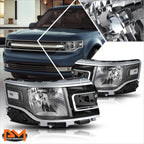 Headlight for Ford Flex (2013–2019) OE Direct Replacement Black Housing