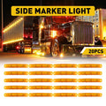 20x LED Amber Side Marker Lights for Truck Trailer (Waterproof)