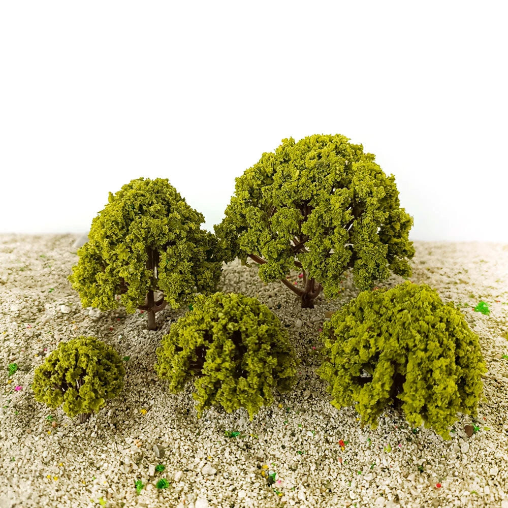 20pcs Micro Model Train Trees for Garden Park Scenery (1:75-1:300) 3-8cm