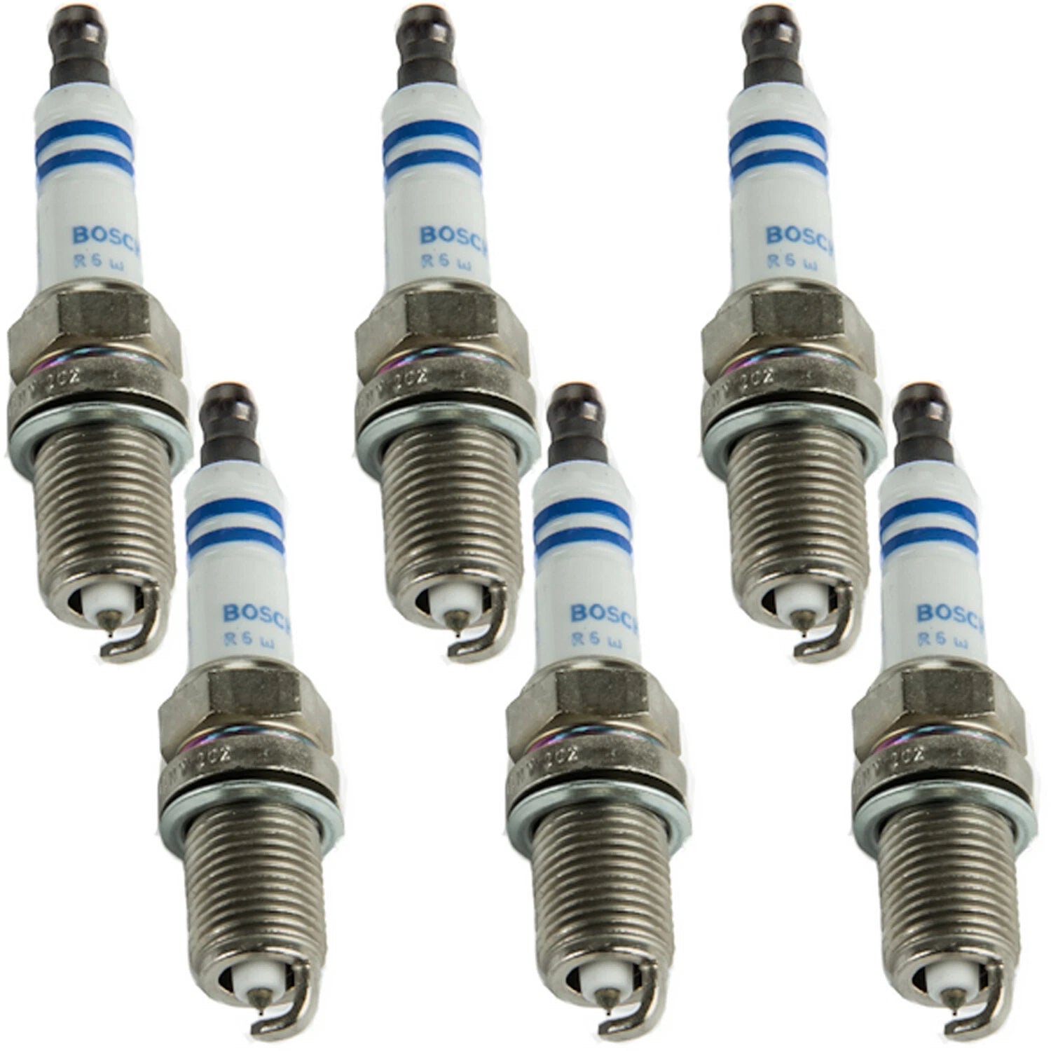 Set of 6 Bosch OE Fine Wire Platinum Spark Plugs 6734 for Chrysler Dodge RAM V8 (2002–2010)