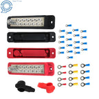 Set of 2 Power Distribution Blocks for Busbar 180A 12V DC