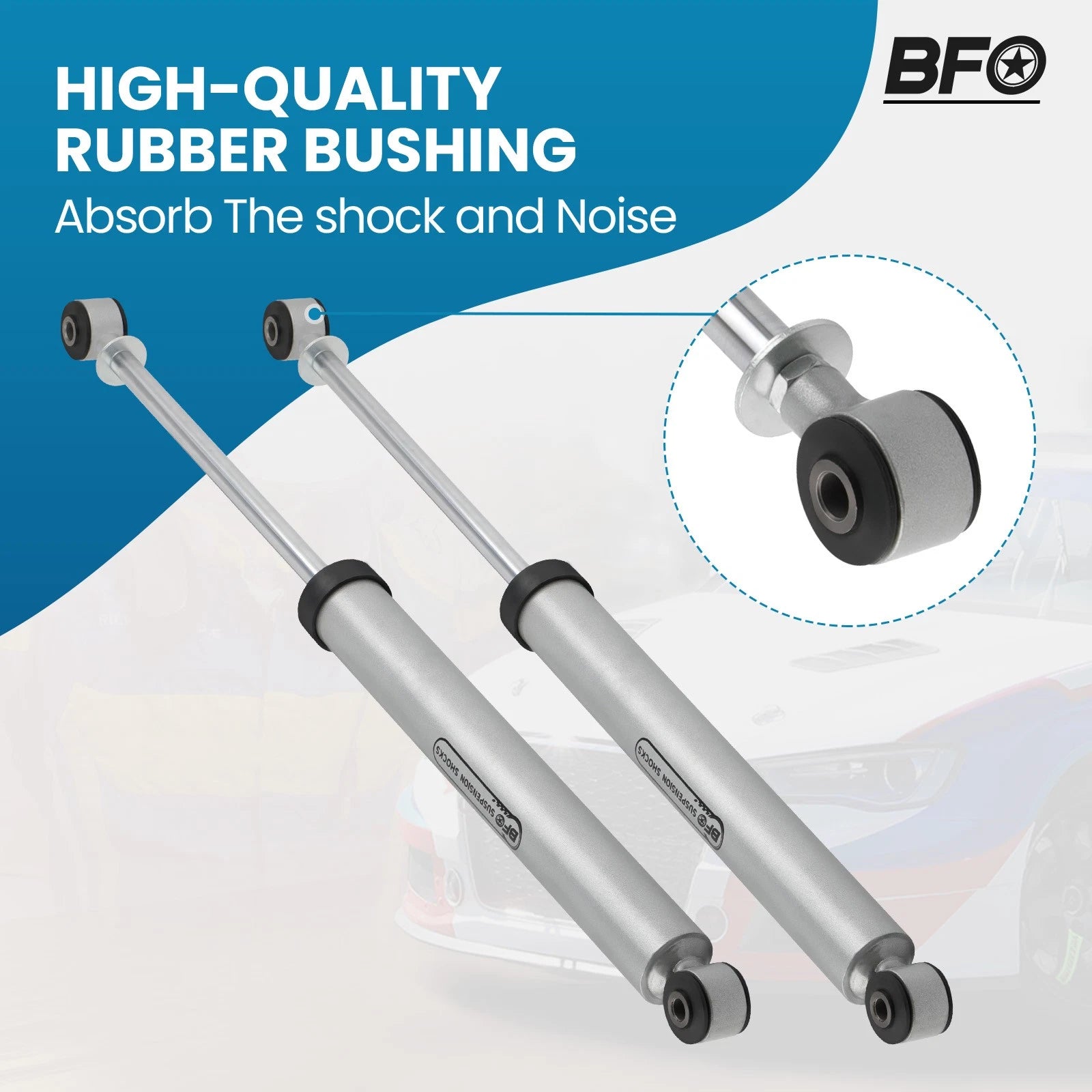 Set of 4 Rear Lift Shock Absorbers for Ford F-150 2WD 4WD (2009–2024) Nitrogen