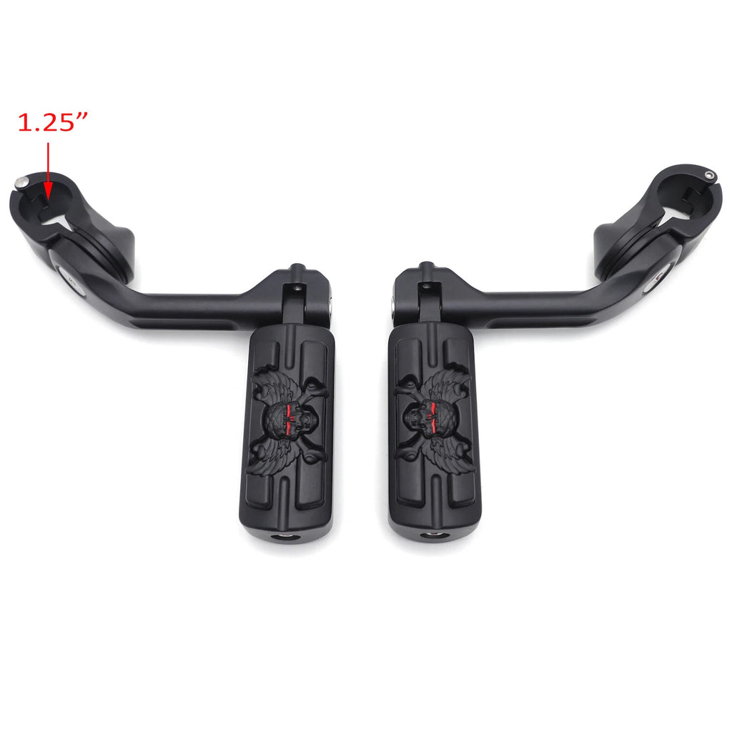 Foot Peg Kit for Harley Fat Boy (2000–2023) - 5" Long, 1.25" Engine Guard