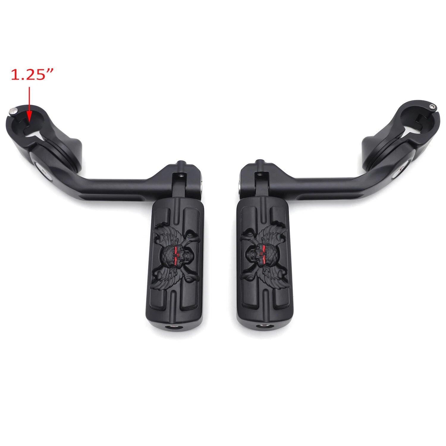 Foot Peg Kit for Harley Fat Boy (2000–2023) - 5" Long, 1.25" Engine Guard