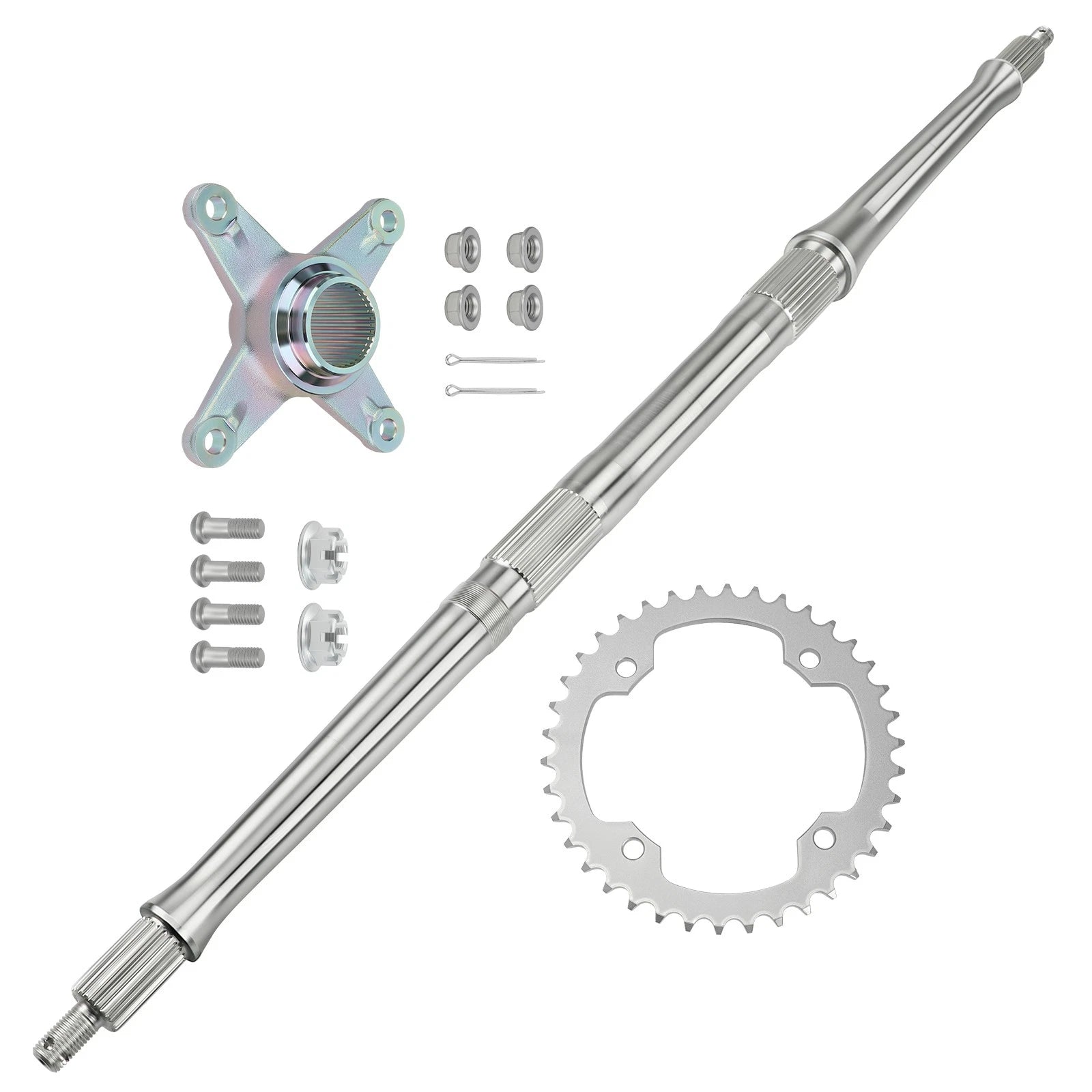 Rear Axle Shaft Kit w/Sprocket Hub Collar for Yamaha Raptor 350 (2004–2013)
