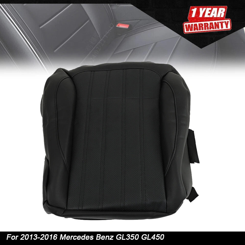 Leather Black Driver Bottom Seat Cover for Mercedes Benz GL350 GL450 (2013–2016)