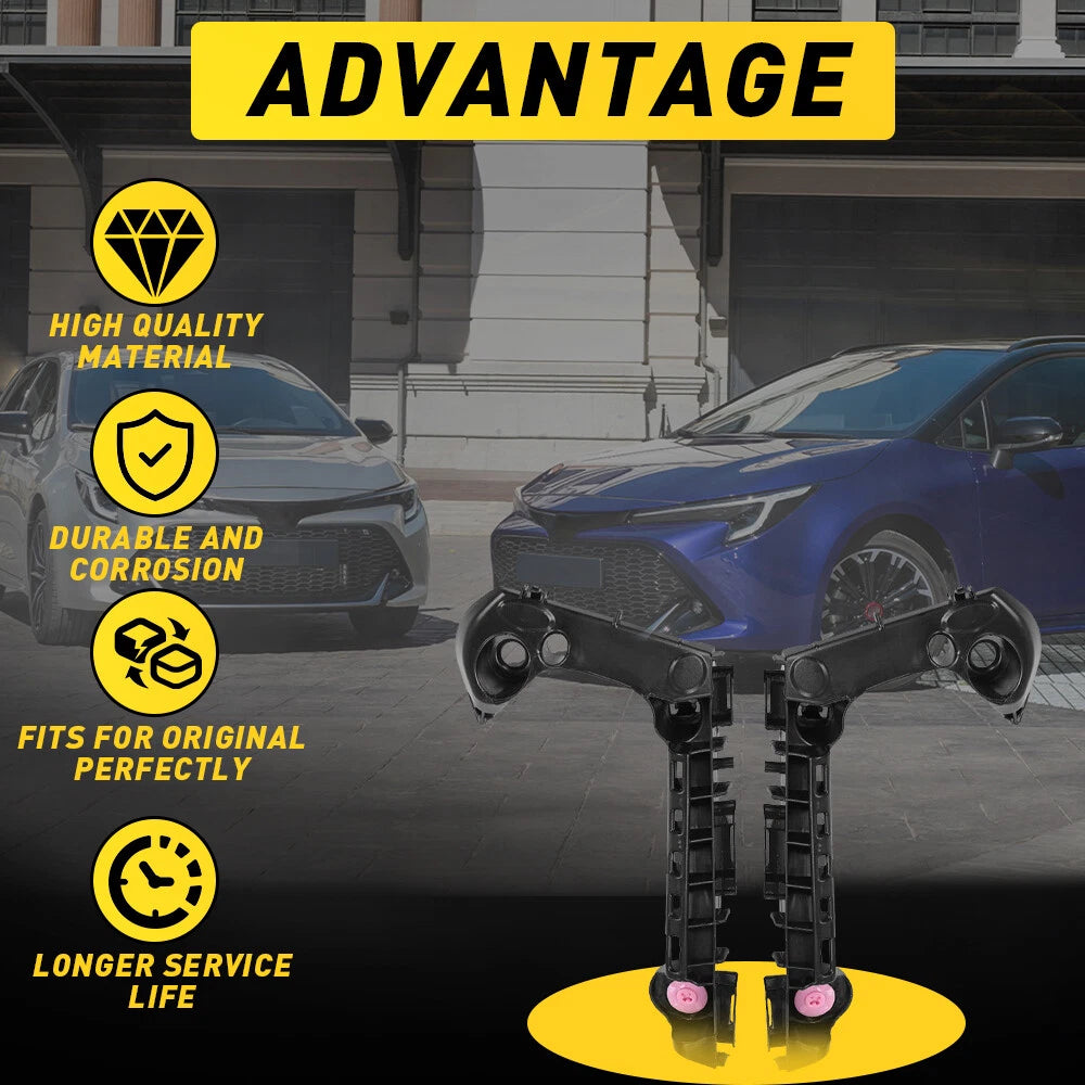 Set of 2 Front Bumper Cover Retainer Brackets for Toyota Corolla (2019–2021)
