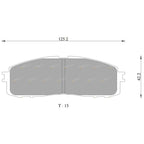 Rear Disc Brake Pad Set for Toyota Cressida (1976–1988)