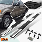 Set of 2 Oval 5" Side Step Nerf Bars for Ford F150 SuperCrew (2004–2008) Chrome