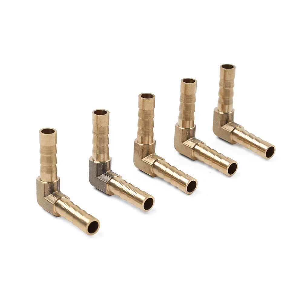 5Pc 5/16" Brass Barbed Pipe Fitting Hose Barb Elbow 90��