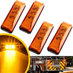 4X Amber Side Marker Lights for Truck Trailer (Waterproof)
