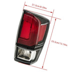 Set of 2 Red Rear Brake Tail Lights for Toyota Tacoma (2016–2021)