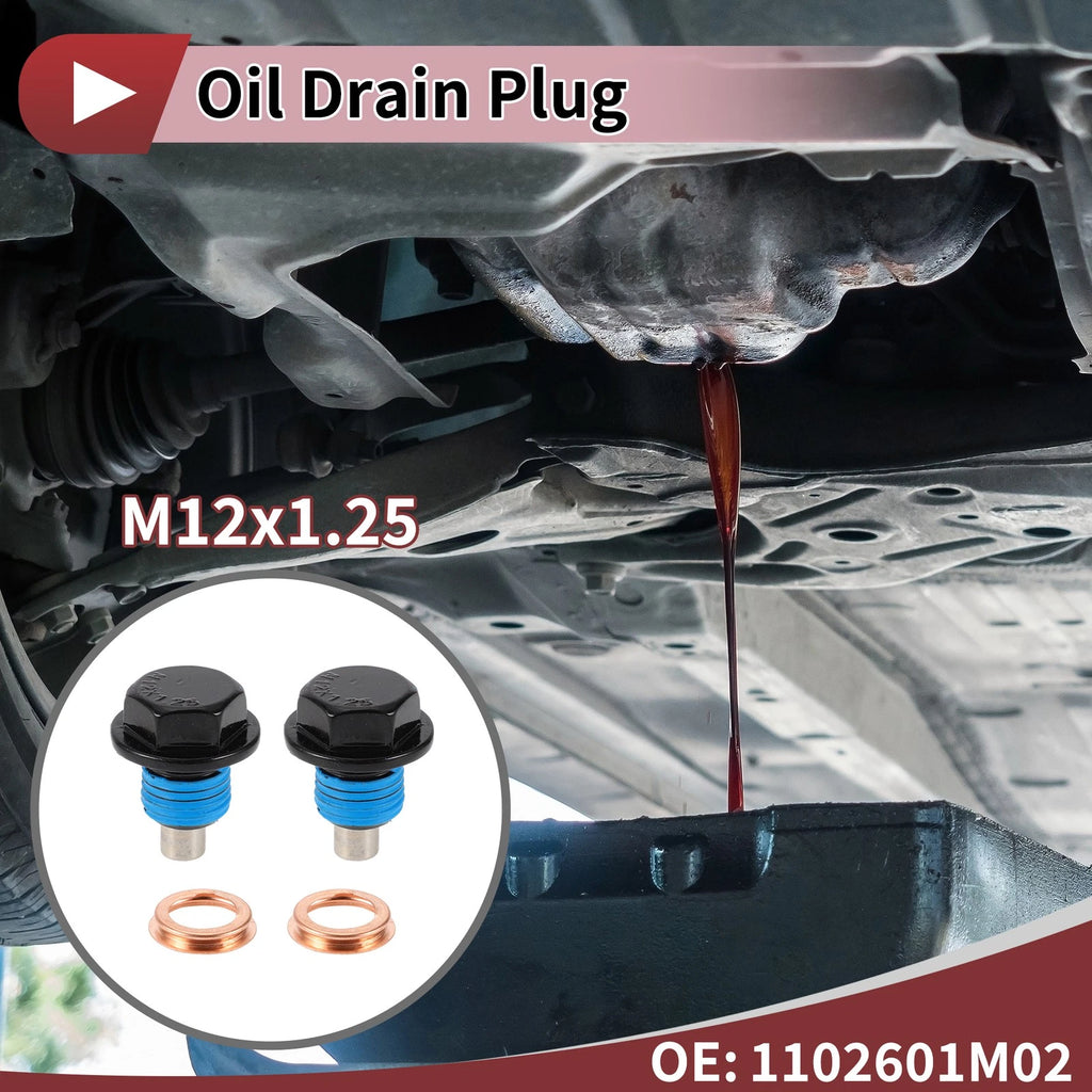 Set of 1 Oil Drain Plug for Nissan Infiniti (No. 1102601M02) Blue Black