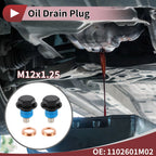 Set of 1 Oil Drain Plug for Nissan Infiniti (No. 1102601M02) Blue Black